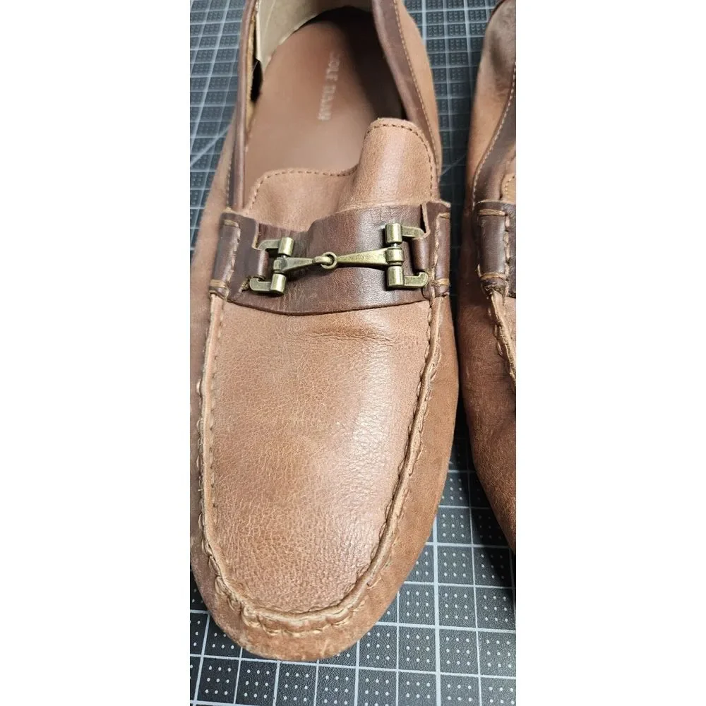 COLE HAAN Somerset link bit‎ loafers brown leather men 11M